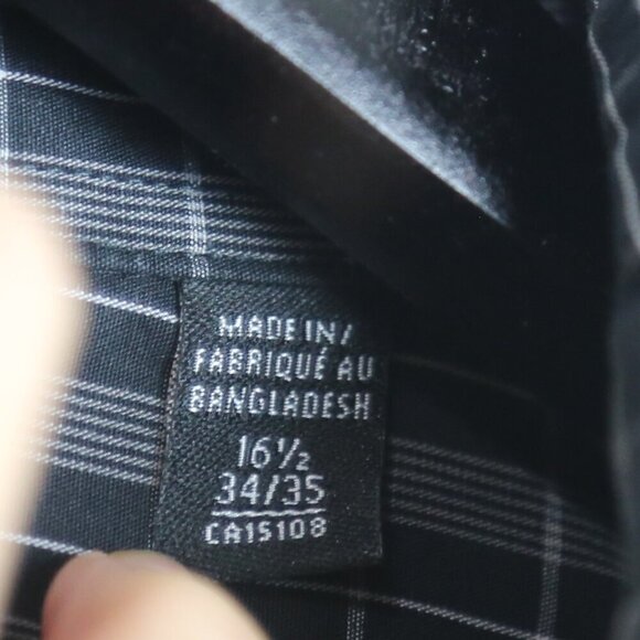 Vintage Calvin Klein Collared Button Down Windowpane Check Shirt Size 16.5 - Picture 7 of 8